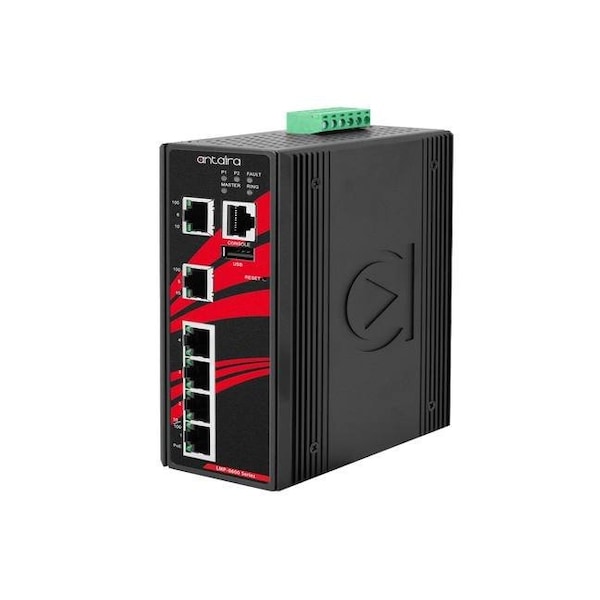 6-Port Industrial PoE+ Light Layer 3 Managed Ethernet Switch